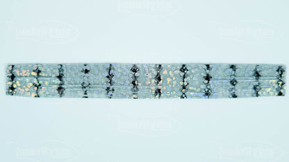 Silver / Black Barbed Wire / Snake Skin Silicone Skirt Tab with Flake – Shad Imitation for Bass (8853-301)