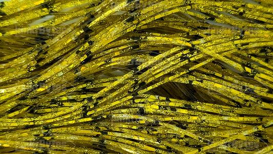 Gold / Black Barbed Wire / Snake Skin Silicone Skirt Tab with Flake – Reaction Strike Trigger for Bass (8853-302)