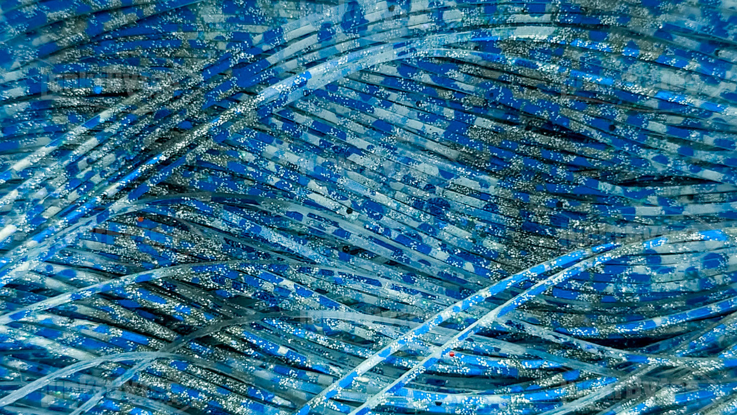 Blue Shad Silicone Skirt Tab with Flake – Shad Imitation for Bass (8854-404)
