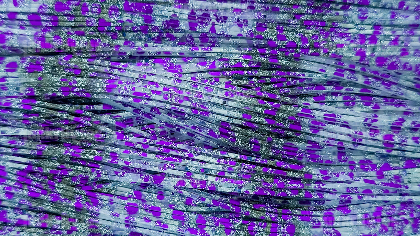 Violet Shad With Silver Flake Scales Silicone Skirt Tab with Flake – Shad Imitation for Bass (8854-405)