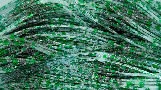 Green Shad With Silver Flake Scales Silicone Skirt Tab with Flake – Shad Imitation for Bass (8854-406)